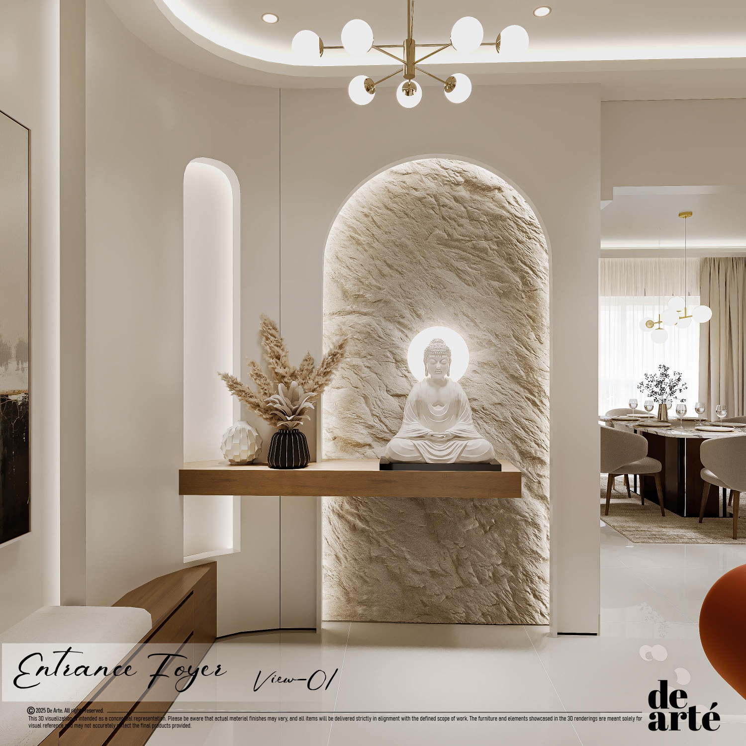 Sculptural entrance foyer — Trivandrum